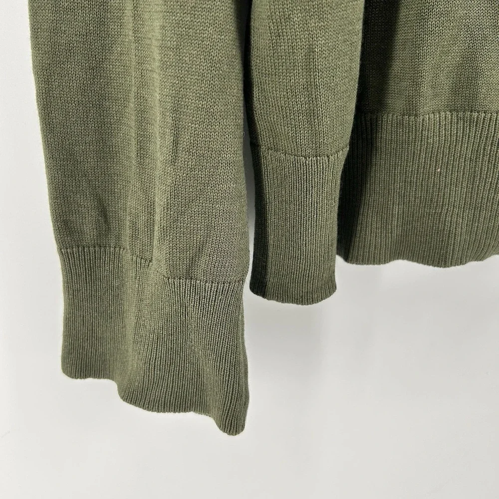 Banana Republic Luxury Blend Sweater Mens XL Olive Silk Cashmere V Neck Office